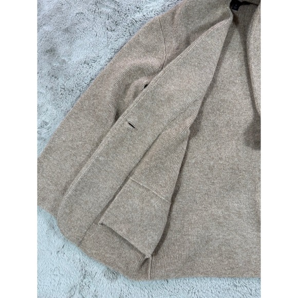 J. Crew Knit Cardigan Cocoon Sweater Blazer Tan Women S MerinoWool Winter Jacket - Picture 12 of 15